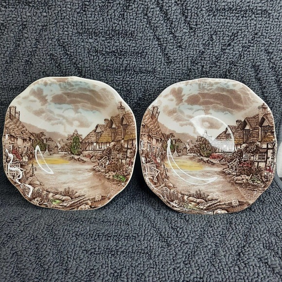 Johnson Bros Olde English Countryside Brown Cereal Bowls soup 6.25" set of 2‎ - Picture 2 of 14